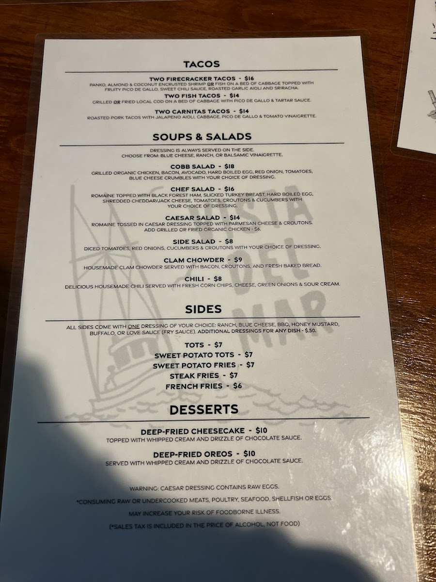 Vista Del Mar Menu - Image 5